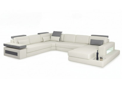Designer Wunnlandschaft Sofa Canapé Ecksofa Polster Wunnlandschaft U-Form