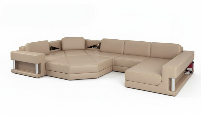 Ecksofa Sofa Couch Polster Garnitur Lieder Sofas Eck Wunnlandschaft U Form XXL