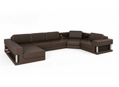 Wunnlandschaft Canapé Polsters Ecksofa Neit Ledersofa Designer Sofa U-Form