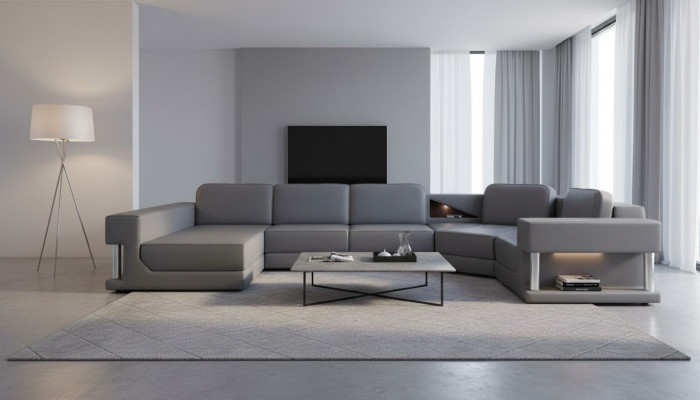 Wunnlandschaft U Form Eck Sofa Couch Polster Eck Lieder Sofa Couchen Miwwelen Nei