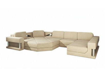 Eckcouch Polster Sitz Stoff Couch Sofas Couchen U-Form Wunnlandschaft Miwwelen Nei
