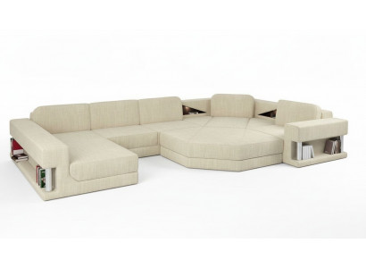 Design Ecksofa Stoff Modern Sofae U-Form Wunnlandschaft Polstereck Miwwelen Neit