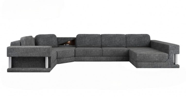 Ecksofa U-Form Bettfunktioun Schlofssofa Neit Wunnduch Multifunktioun Couch