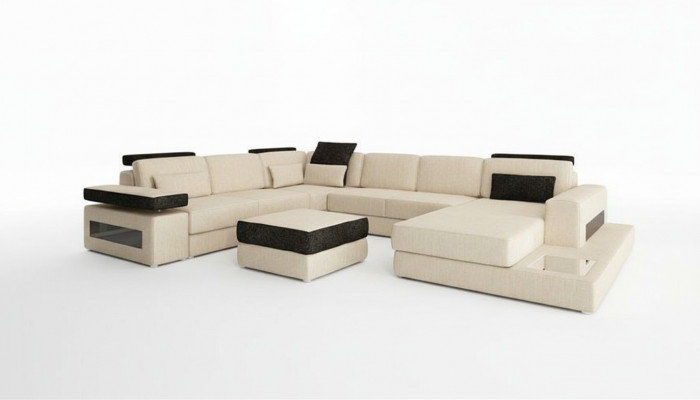 XXL Wunnlandschaft Sofa Canapé Polster Sofa Eck Designer U-Form Ecksofa Nei
