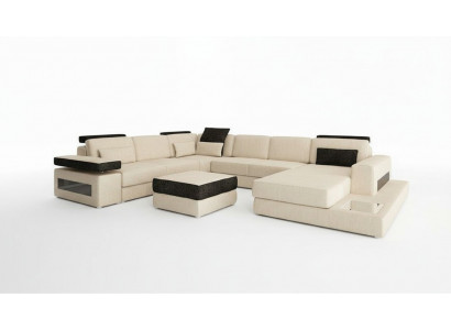 XXL Wunnlandschaft Sofa Canapé Polster Sofa Eck Designer U-Form Ecksofa Nei