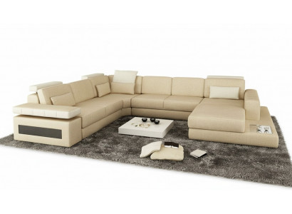 Designer Canapé U Form Ecksofa Polster Canapé Lieder Wunnlandschaft Nei