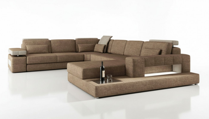 Eck Sofa Canapé Polster Wunnlandschaft U Form Ecksofa Wunnlandschaft Nei