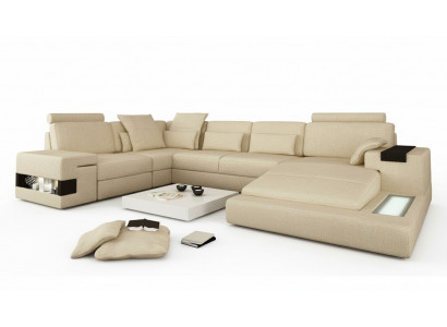 Ecksofa Canapé Këssen Canapéen Nei Eck U Form Canapé Wunnlandschaft Miwwelen Canapéë Nei
