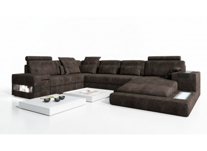 Textilsofa Ecksofa U-Form Modern Sofa Liedersefa Ecksofa Gepolstert Wunnen Landschaft