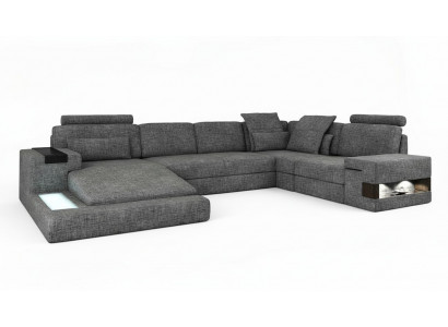 Ecksofa U-Form Design Modern Sofa Canapéen Textilsofa Canapé Wunnlandschaft Nei