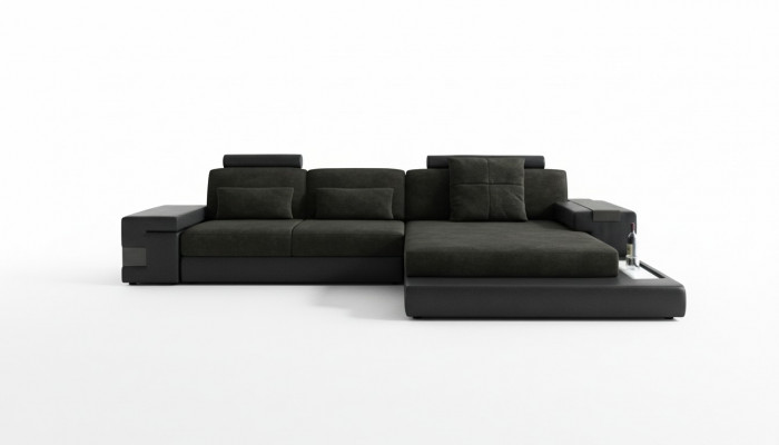 Ecksofa Sofa L-Form Textilsofa Couch Wohnlandschaft Esk Modern Sofae.