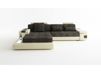 Schlof Eckcouch Wunnlandschaft Eckcouch Polster Eck Sëtz Couch Modern L Form Grouss