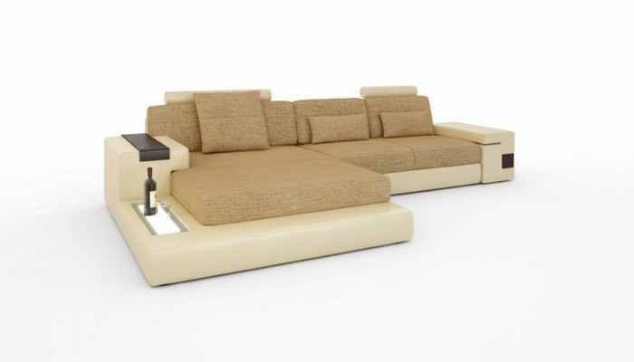 L-Form Sofa Canapé Design Canapé Textil Modern Dekoratioun Wunnlandschaft Eckssofa Nei