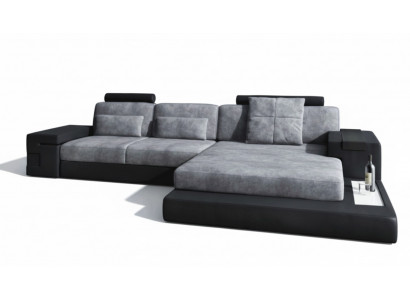 Eckcouch Wunnzëmmer L-Form Polster Canapé Textil Design NEI Modern