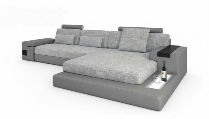Design Eckcouch Lieder L-Form Moderne Stil Couch Polstermöbel Wunnzëmmer Neit