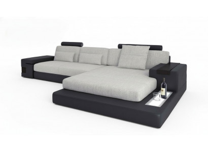 Stoff L-Form Couche Wunnzëmmer Ecksofa modern Design Textil grouss Sofa Modern