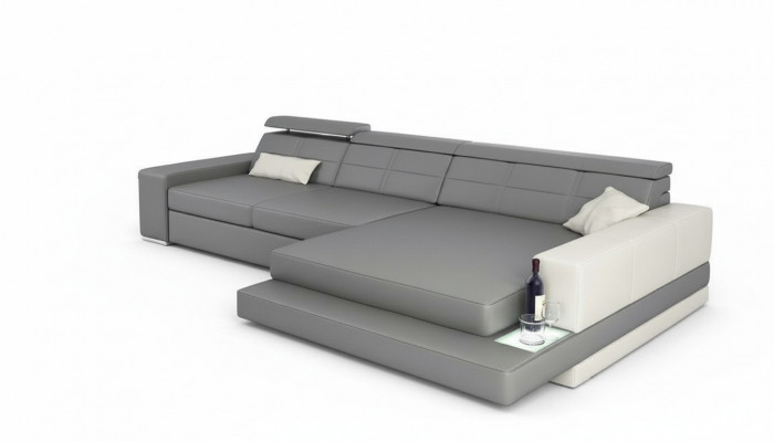 XXL Canapé Ecksofa Lieder Wunnlandschaft Sofa Design Modern Sofa L-Form