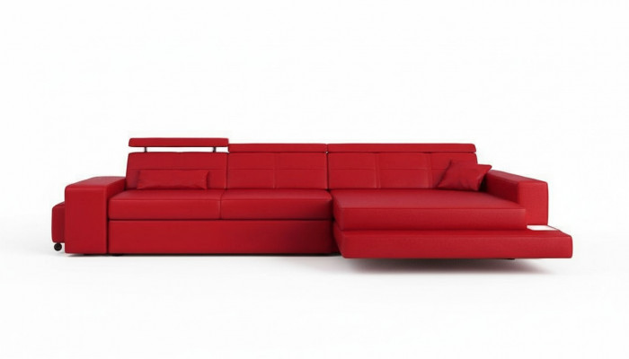 Miwwel Ecksofa Lieder Sofa Couch Polster Eck Sëtz Wunnlandschaft L-Form Nei