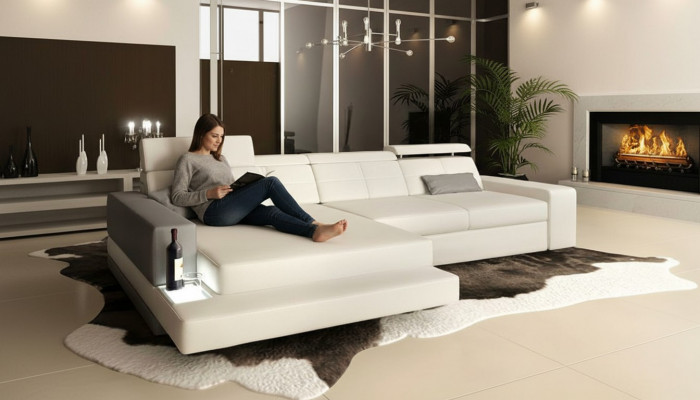 Eck L Form Textil Sofa Design Liederdivan Eckdivan Polster Eck Canapé Setz Canapéën