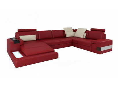 Wunnlandschaft Ecksofa U-Form Couch Sëtz Polster Sofa Modern Sofa Nei