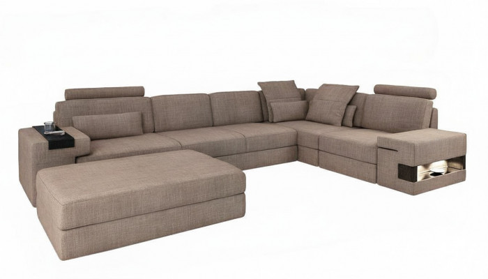 Wunnlandschaft Ecksofa L-Form Sofa Set Design Couch Textil Modern Polster Nei