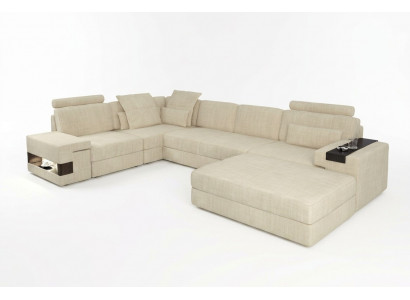 Textilsofa L-Form Sofa Miwwelen Wunnzëmmer Eck Design Modern Mëll Stil 2tlg.Set