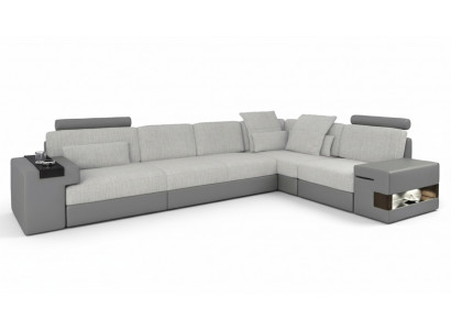 Modern Design Sofa L-Form Sofas Grau NEI Canapé Eck Lieder Wunnzëmmer Canapéen