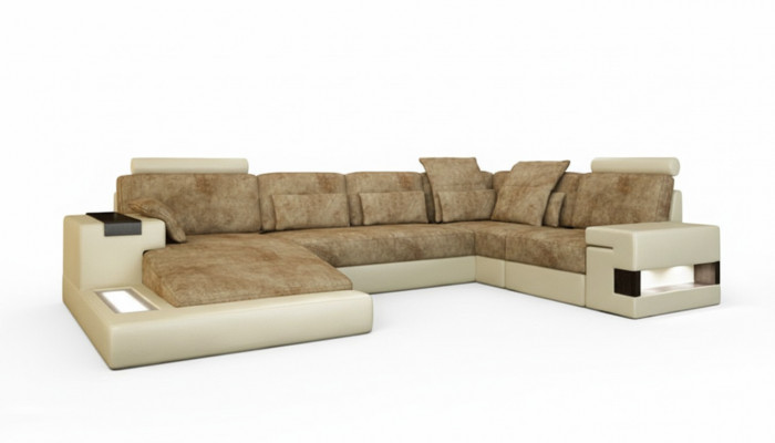 Wunnlandschaft Sofa Couch Polster Vintage Sofaen Eck Ecksofa U-Form Nei