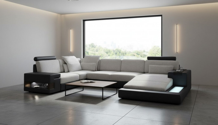 Design-Sofa-Wunnlandschaft, L-Ecksofa, Lieder-U-Form-Sofa, Couch, Polstersofaen, Neist.
