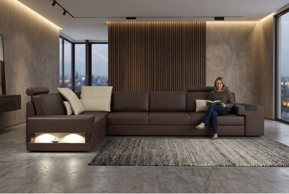 Wunnzëmmer Brong Miwwelen Textil Canapéën Eckcanapé L Form Canapé Polstermiwwel Schlofcouch