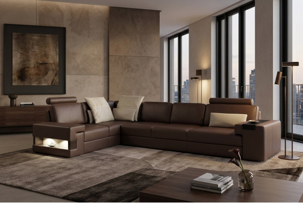 Wunnzëmmer Brong Miwwelen Textil Canapéën Eckcanapé L Form Canapé Polstermiwwel Schlofcouch