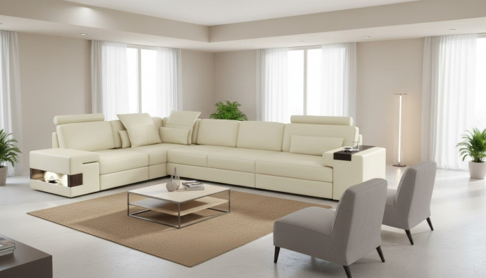 Polstermébel Sofa Grouss Sofa Sofa Textil Miwwelen Schloofsofa Wunnzëmmer L-Form Sofa