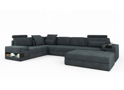 Design Sofa Couch Eck mat Hocker Miwwelen Wunnzëmmer L-Form Modern Luxus