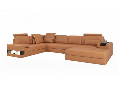 Modern Luxus Sofa Eck Set L-Form gepolstert Lieder Miwwelen Ledersofa