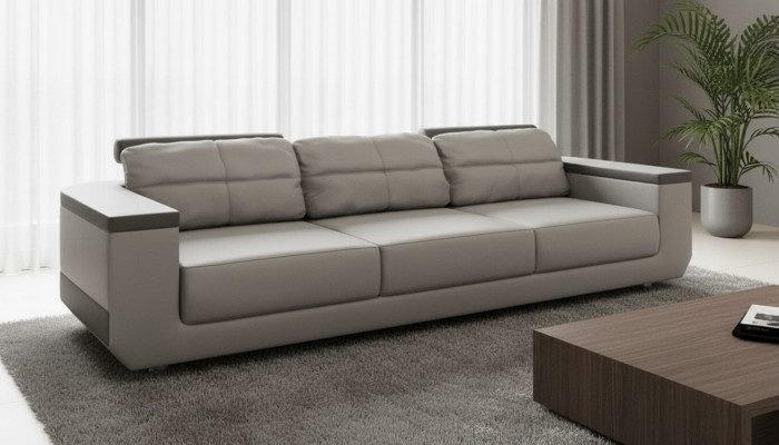 Modern 3-sëtzert XXL Sofa, Möbeldesigner Stoffsofa, Luxus-Couchen a Sofadesign 3-er.