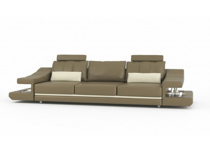 Moderne Designer Luxus Sofa 3 Sëtzer Miwwelen Polster Lieder Brong Grouss Sofaën Couchën