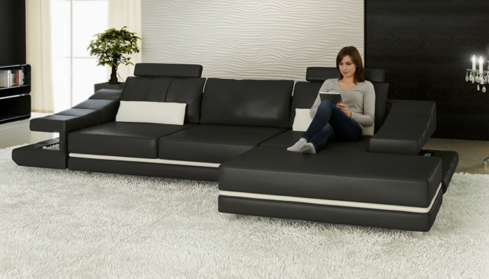 Modern Luxus nobelt Sofa Lieder 3 Sëtzer Hocker Wunnzëmmer Büro NEI Konscht