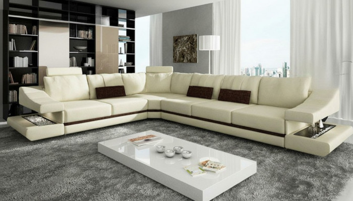 Design Wunnlandschaft Eckcouch Textil Lieder Nei Sofa L-Form Sofa Canapé Polster.