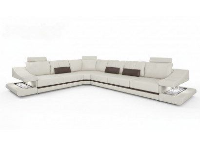 Canapé Design Ecksofa L-Form Miwwelen Bett Funktiounen Textil Lieder Schlofcanapé Canapéen