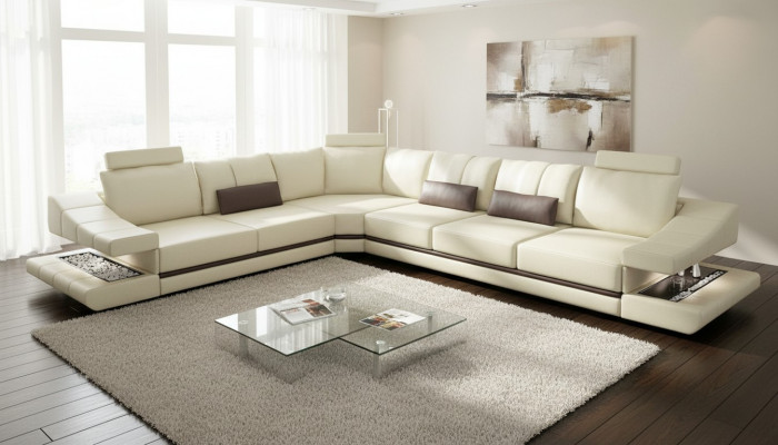 Ecksofas Eck Ecksofa Canapé Pölstermöbel Wunnzëmmer Textil L-Form Sofas