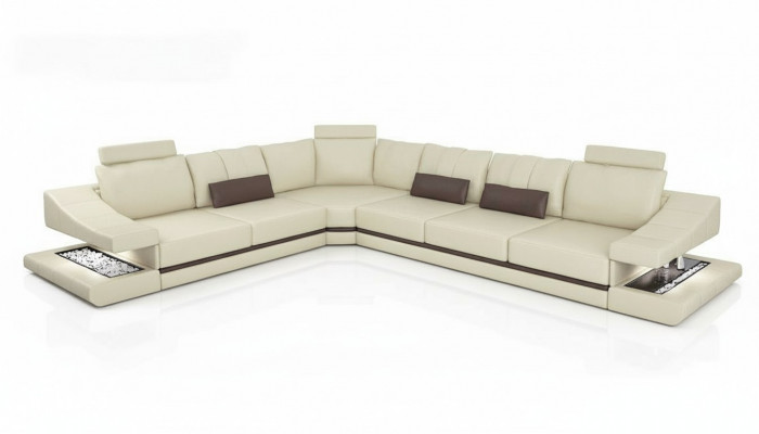 Ecksofas Eck Ecksofa Canapé Pölstermöbel Wunnzëmmer Textil L-Form Sofas