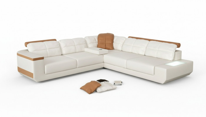 Modernen Design Sofa L-Form XXL Canapé Ecksofa Lieder Wunnlandschaft