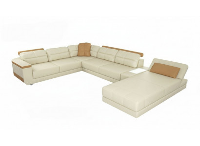 Designer Lieder Stoff Sëtz Modern Ecksofa U-Form Wunnzëmmer Design Couch Polster.