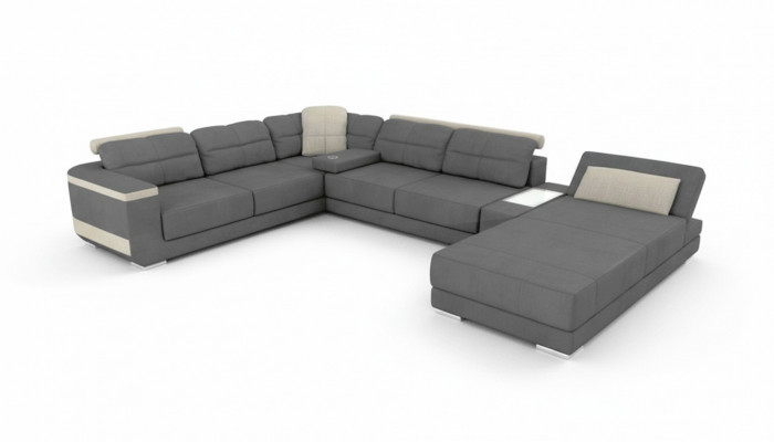 Wunnlandschaft Ecksofa Lieder Eck Sofasen Nei U-Form Sofa Canapé Polster Këschten Nei