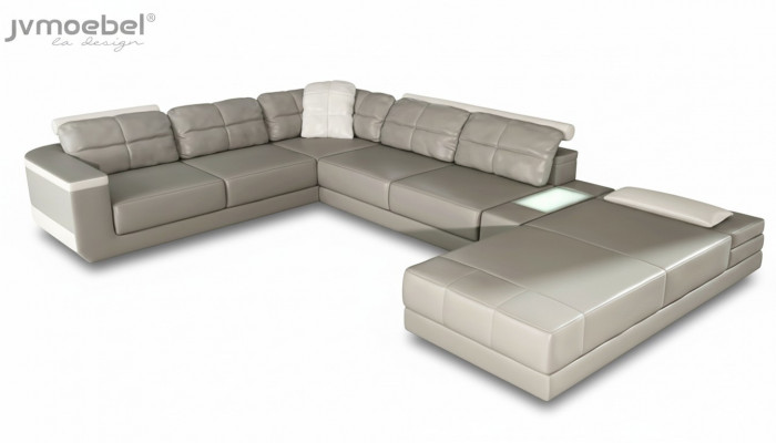 Wunnlandschaft Ecksofa Couch Gro Lieder Polster Sëtz Eck Sofa U Form Sofasen Nei