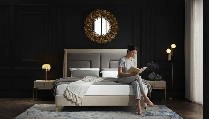 Better 180x200cm Better Duebel Hotel Schlofzëmmer Luxus Bett Design