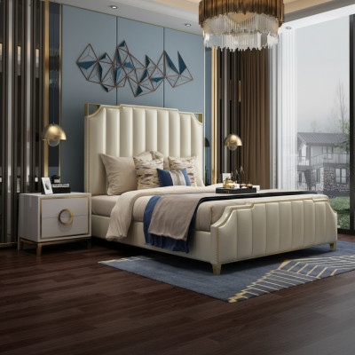 Design Bett Betten 180x200cm Dubai Duebel Hotel Holz Schlofzëmmer Luxus