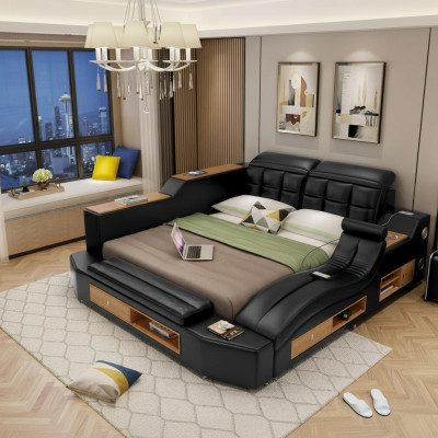 Design Ledderbetter Hotel Duebel Multifunktionbett Bluetooth Boxen Luxus