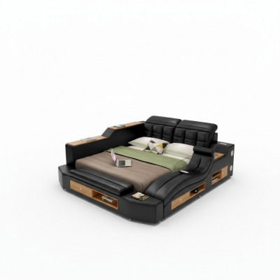 Design Ledderbetter Hotel Duebel Multifunktionbett Bluetooth Boxen Luxus