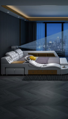 Bett Multifunktioun Better tv Beamer USB LED Massage Funktioun Hotel Luxus